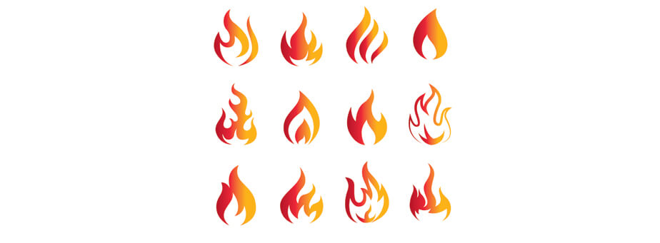 مجموعه 12 عددی طرح لیزری شعله آتش کد 1008